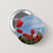US-Hauptstadts-Gebäude-Frühlings-Foto Button (Vorne & Hinten)
