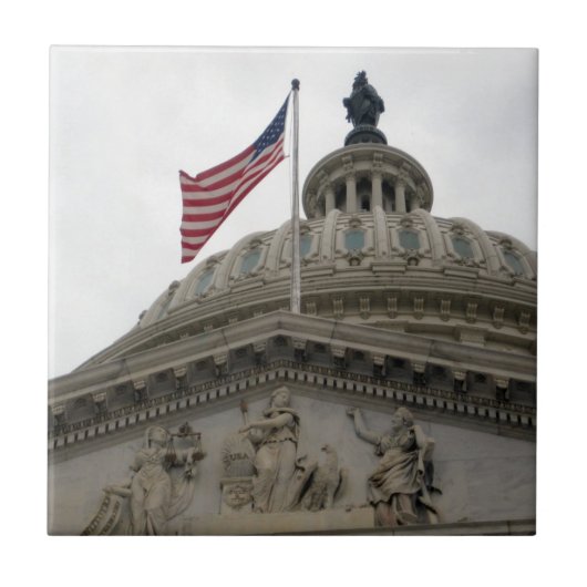 US-Hauptstadts-Gebäude mit der amerikanischen Fliese (Vorderseite)