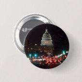 US-Hauptstadts-Gebäude nachts Button (Vorne & Hinten)