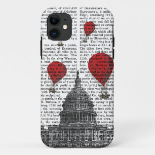 US-Hauptstadts-Gebäude und Rot - Heißluft-Ballon Case-Mate iPhone Hülle