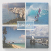 US Hawaii - Honolulu-Sicht - The Perouse - Lanikai Steinuntersetzer (Vorderseite)