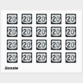 US Highway 20 Road Sign Stickers (Blatt)