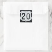 US Highway 20 Road Sign Stickers (Tasche)
