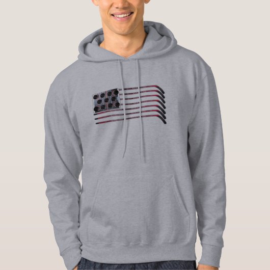 US-Hockey-Flagge Hoddie Hoodie (Vorderseite)