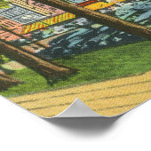 US Hotel Porch Blick auf die Hauptstraße Poster (Ecke)