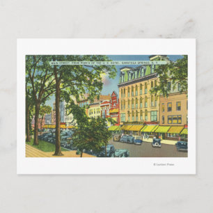 US Hotel Porch Blick auf die Hauptstraße Postkarte