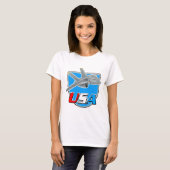 US Jet Flugzeug Logo T-Shirt (Vorne ganz)