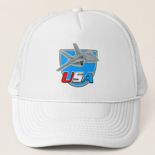 US Jet Flugzeug Logo Truckerkappe