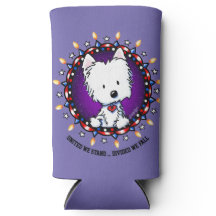 US July 4. Westie Can Cooler