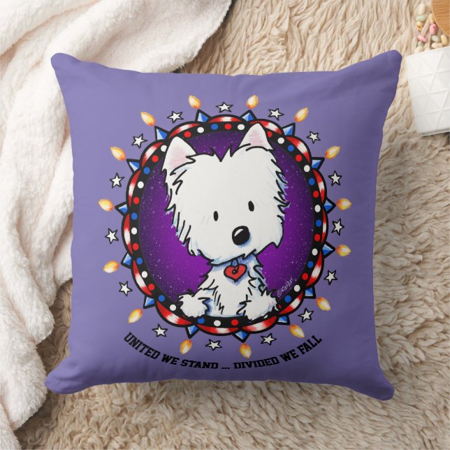 US July 4. Westie Kissen (Decke)