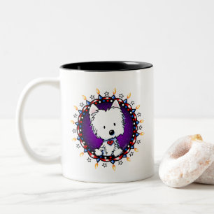 US July 4. Westie Zweifarbige Tasse
