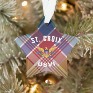 US Jungferninseln Flagge St. Croix Madras Weihnach Ornament