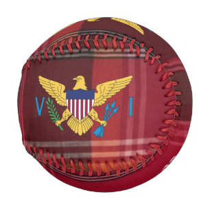 US Jungferninseln Flagge St. Thomas USVI Madras Baseball