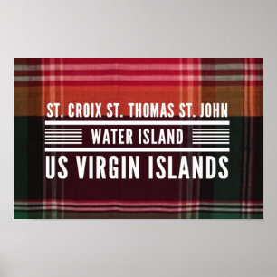 US Jungferninseln USVI St. Croix St. Thomas Madras Poster