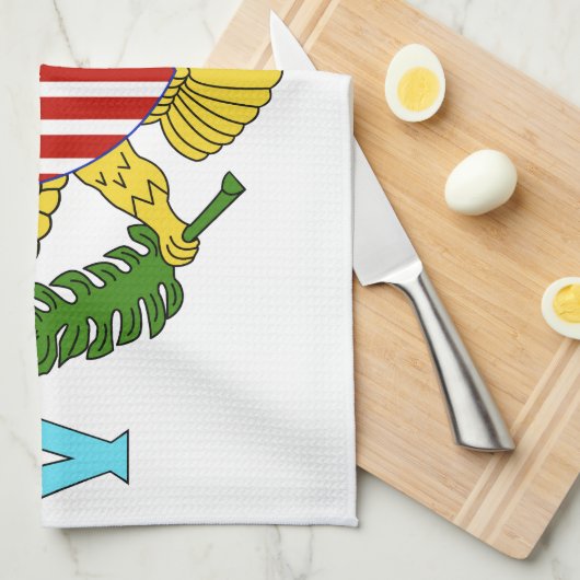 US-Jungferninselnflagge Küchentuch (Viertel Falte)