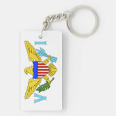 US-Jungferninselnflagge Schlüsselanhänger (Rückseite)