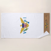 US-Jungfrau - Flagge und mit Monogramm Handtuch (Vorderseite)