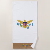 US-Jungfrau - Flagge und mit Monogramm Handtuch (Vorderseite)