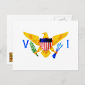 US JUNGFRAU INSELN FLAG POSTKARTE (Vorne/Hinten)