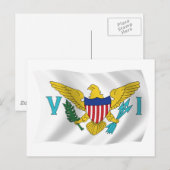 US-Jungfrau-Inseln-Flagge Postkarte (Vorne/Hinten)