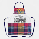 US-Jungfrau Inseln Madras Karibik Persönliche Bezi Schürze (Vorderseite)
