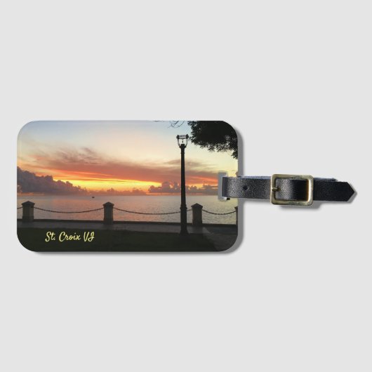 US-Jungfrau-Inseln Sunset Tropical Caribbean Gepäckanhänger (Vorderseite (Horizontal))