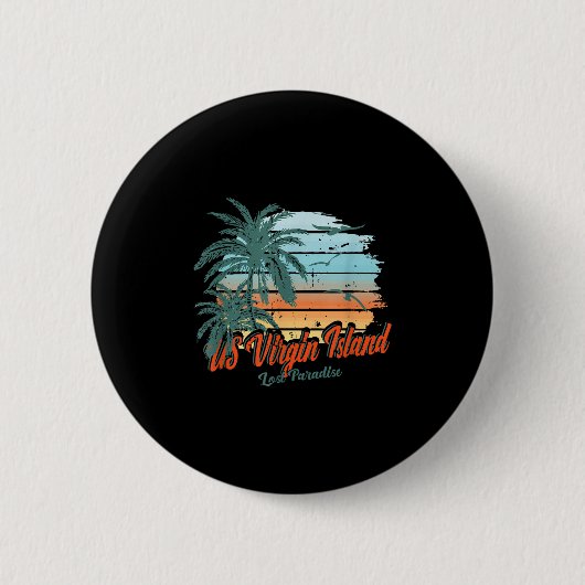 Us Jungfrau Island Beach St. Thomas Shirt Lost Par Button (Vorderseite)