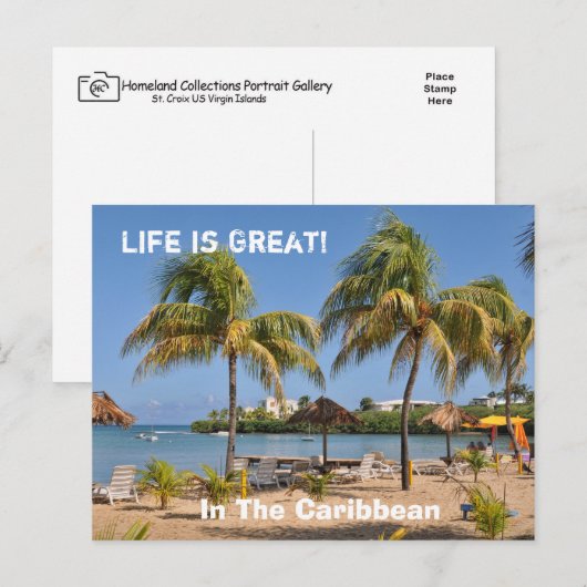 US Jungfrau Islands Caribbean Beach Tropical Ocean Postkarte (Vorne/Hinten)