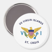 US Jungfrau Islands Flag St. Croix Personalize Magnet (Vorderseite/Rückseite)