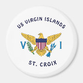 US Jungfrau Islands Flag St. Croix Personalize Magnet (Vorne)