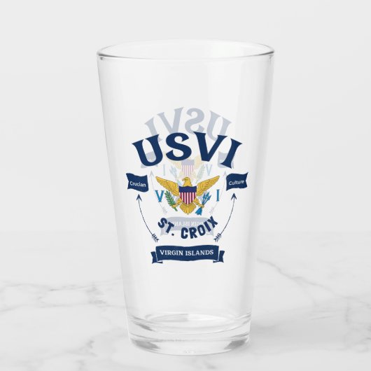 US Jungfrau Islands Flag St. Croix USVI Karibik Glas (Rückseite)