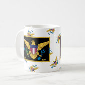 US Jungfrau Islands Flag St. Croix USVI Karibik Kaffeetasse (Vorderseite Links)