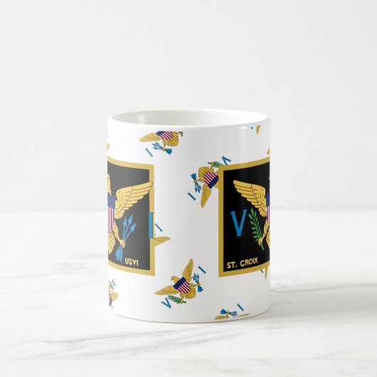 US Jungfrau Islands Flag St. Croix USVI Karibik Kaffeetasse (Mittel)