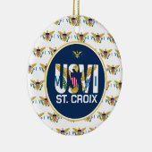 US Jungfrau Islands Flag St. Croix USVI Karibik Keramik Ornament (Rechts)