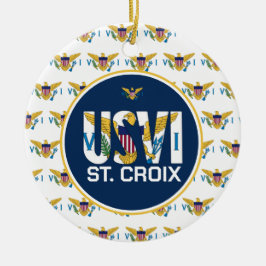 US Jungfrau Islands Flag St. Croix USVI Karibik Keramik Ornament