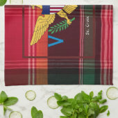 US Jungfrau Islands Flag St. Croix USVI Madras Geschirrtuch (Gefaltet)