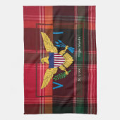 US Jungfrau Islands Flag St. Croix USVI Madras Geschirrtuch (Vertikal)