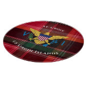 US Jungfrau Islands Flag St. Croix USVI Madras Schneidebrett (Ecke)