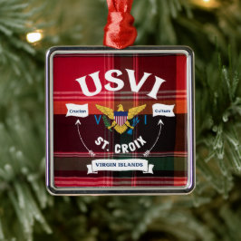 US Jungfrau Islands Flag St. Croix USVI Ornament Aus Metall