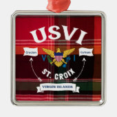 US Jungfrau Islands Flag St. Croix USVI Ornament Aus Metall (Vorne)