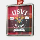 US Jungfrau Islands Flag St. Croix USVI Ornament Aus Metall (Links)