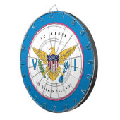 US Jungfrau Islands Flag St. Croix USVI Personaliz Dartscheibe (Vorderseite rechts)