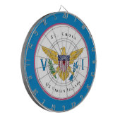 US Jungfrau Islands Flag St. Croix USVI Personaliz Dartscheibe (Vorderseite Links)