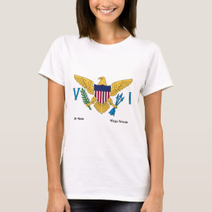 US Jungfrau Islands Flag St. Croix USVI   T-Shirt