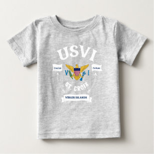 US Jungfrau Islands Flag St. Croix USVI Tropical Baby T-shirt