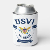 US Jungfrau Islands Flag St. Croix USVI Tropical Dosenkühler (Kanne Vorderseite)