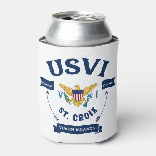 US Jungfrau Islands Flag St. Croix USVI Tropical Dosenkühler (Kanne Vorderseite)