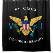 US Jungfrau Islands Flag St. Croix USVI Tropical Duschvorhang (Vorderseite)