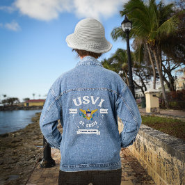 US Jungfrau Islands Flag St. Croix USVI Tropical Jeansjacke