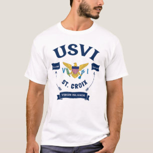 US Jungfrau Islands Flag St. Croix USVI Tropical T-Shirt